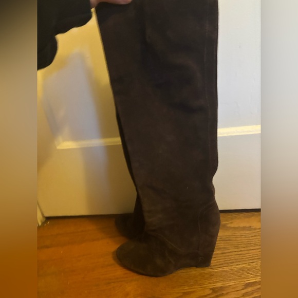 House of Harlow 1960 Shoes - House of Harlow Brown Suede Knee-High Boots